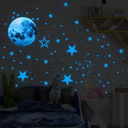 Luminous Moon Star Wall Stickers