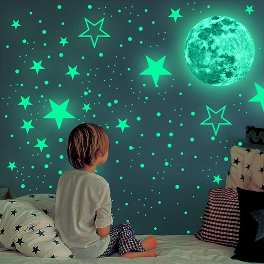 Luminous Moon Star Wall Stickers